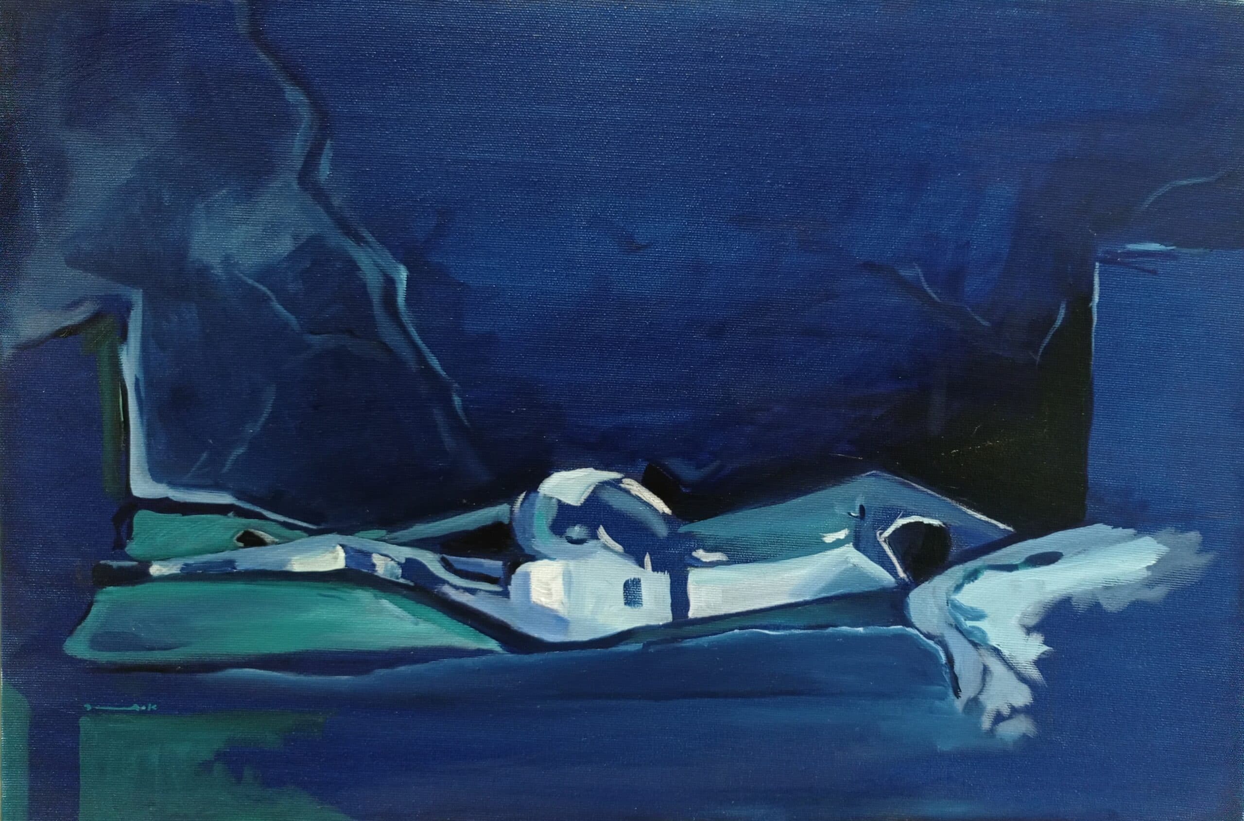 Esther, a stain of a woman's form