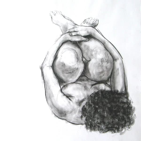 A withdraw artistic nude