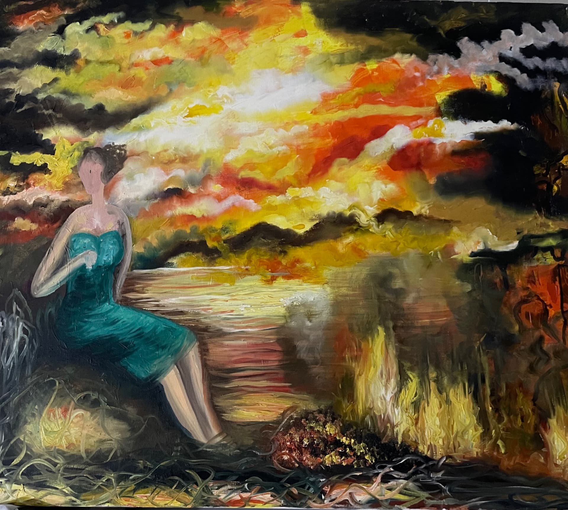 Figure at Firelight Shore