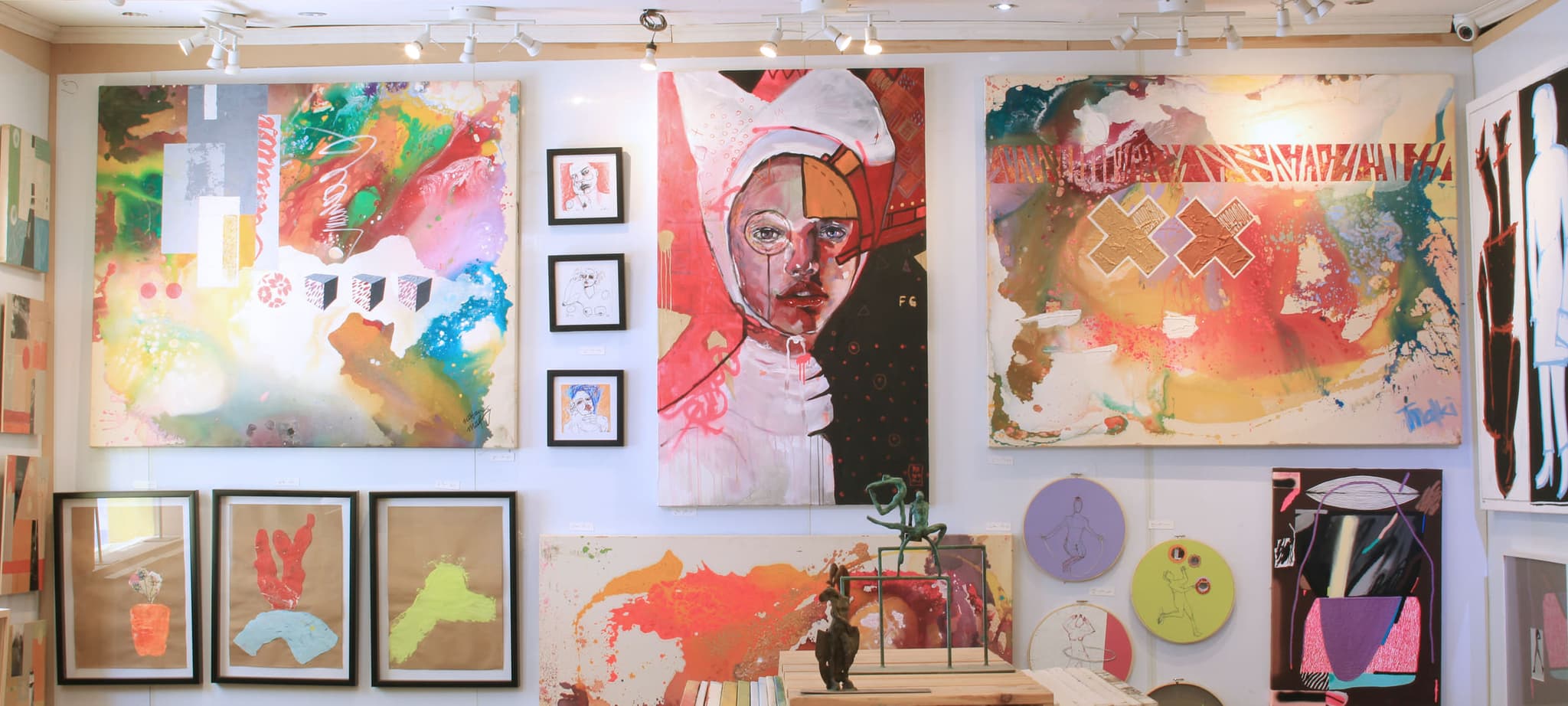 Inside the Under 1000 gallery in Florentin, Tel Aviv