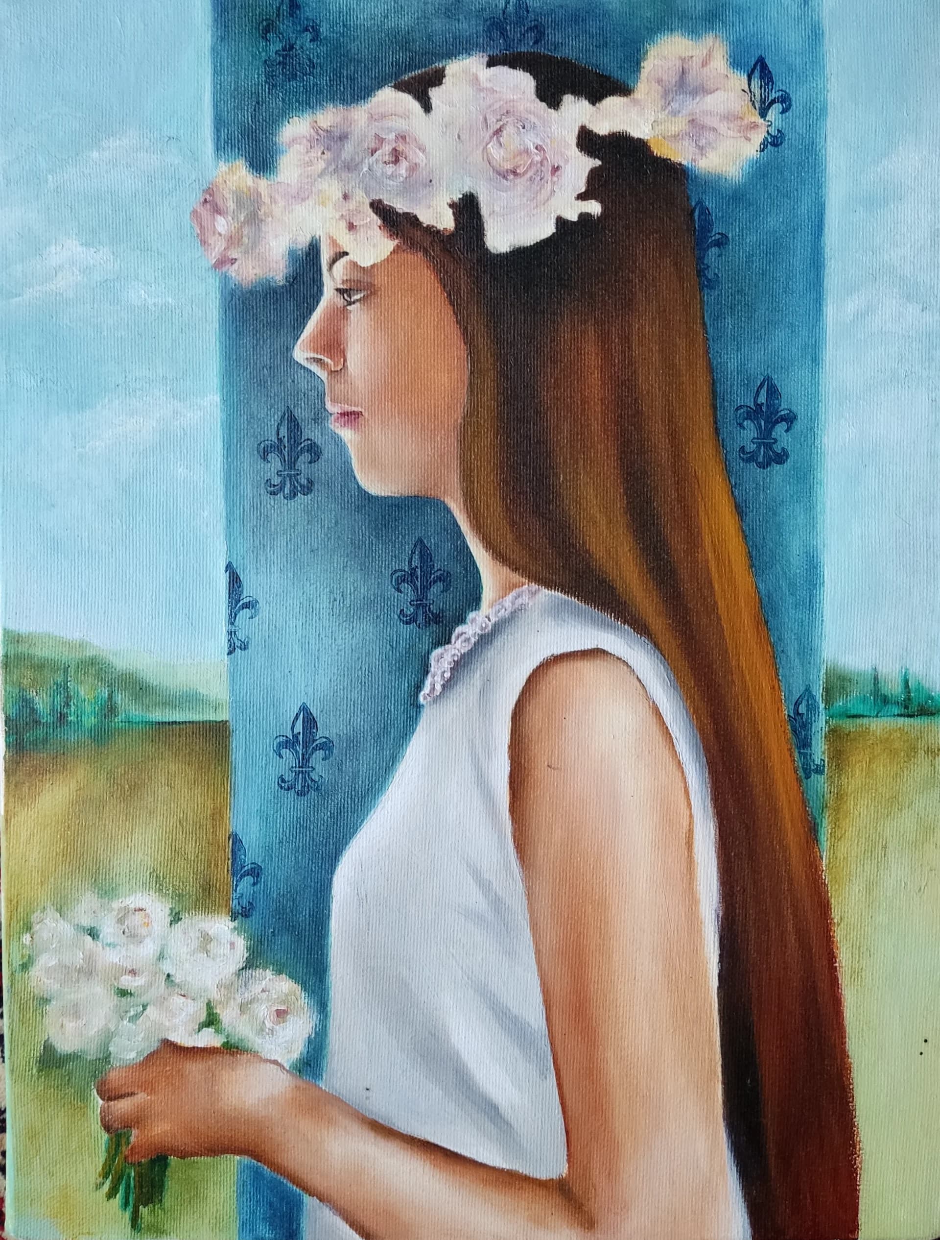 Girl with a Bouquet of Flowers