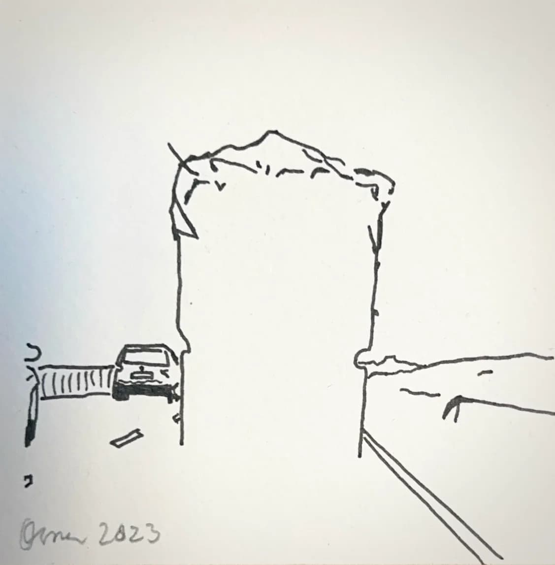 Standing behind a moving truck