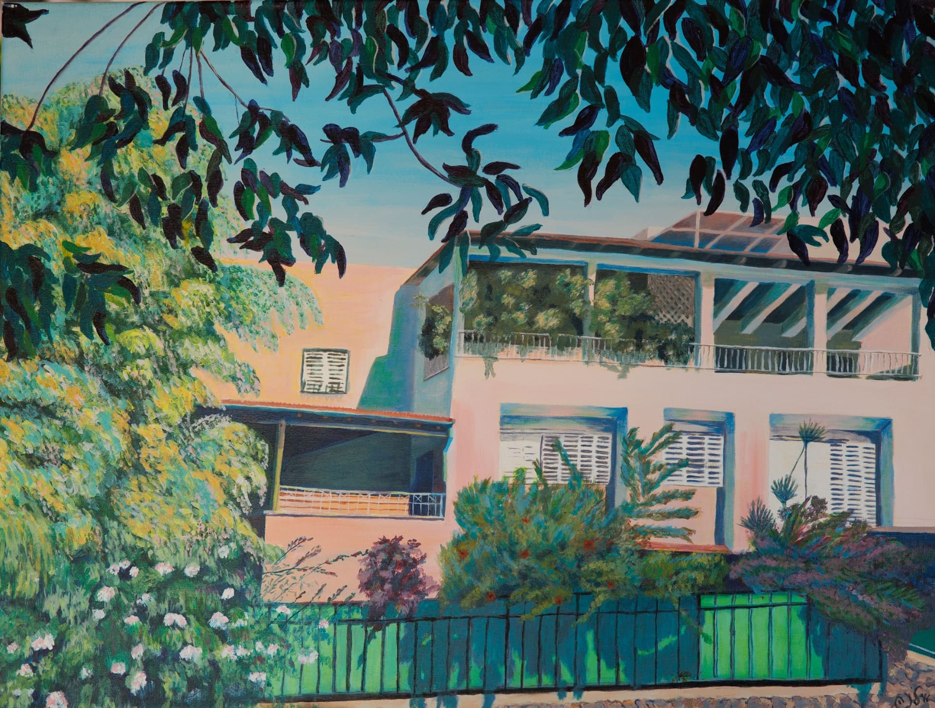 A lit house in Herzliya