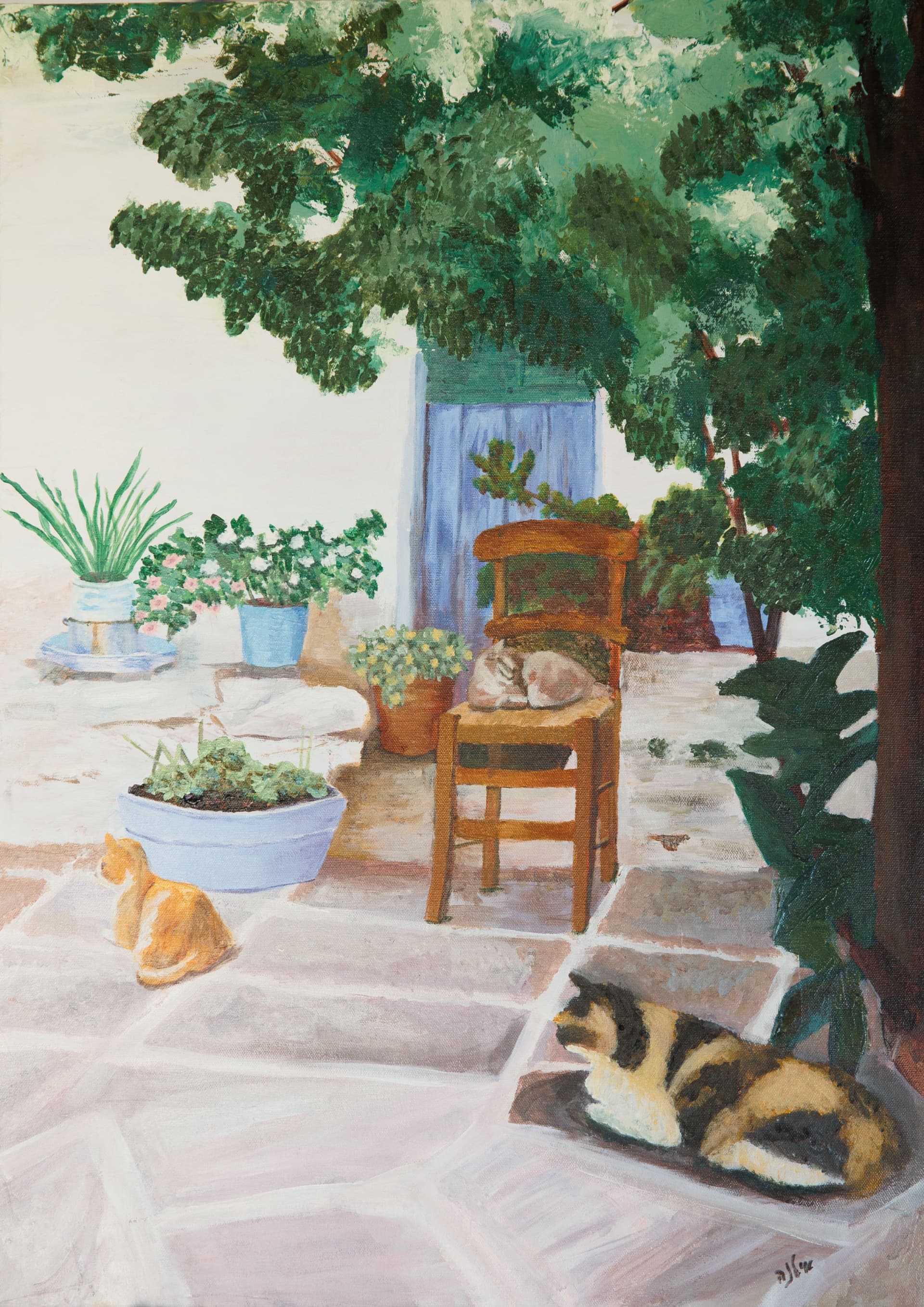 Cats in the Courtyard