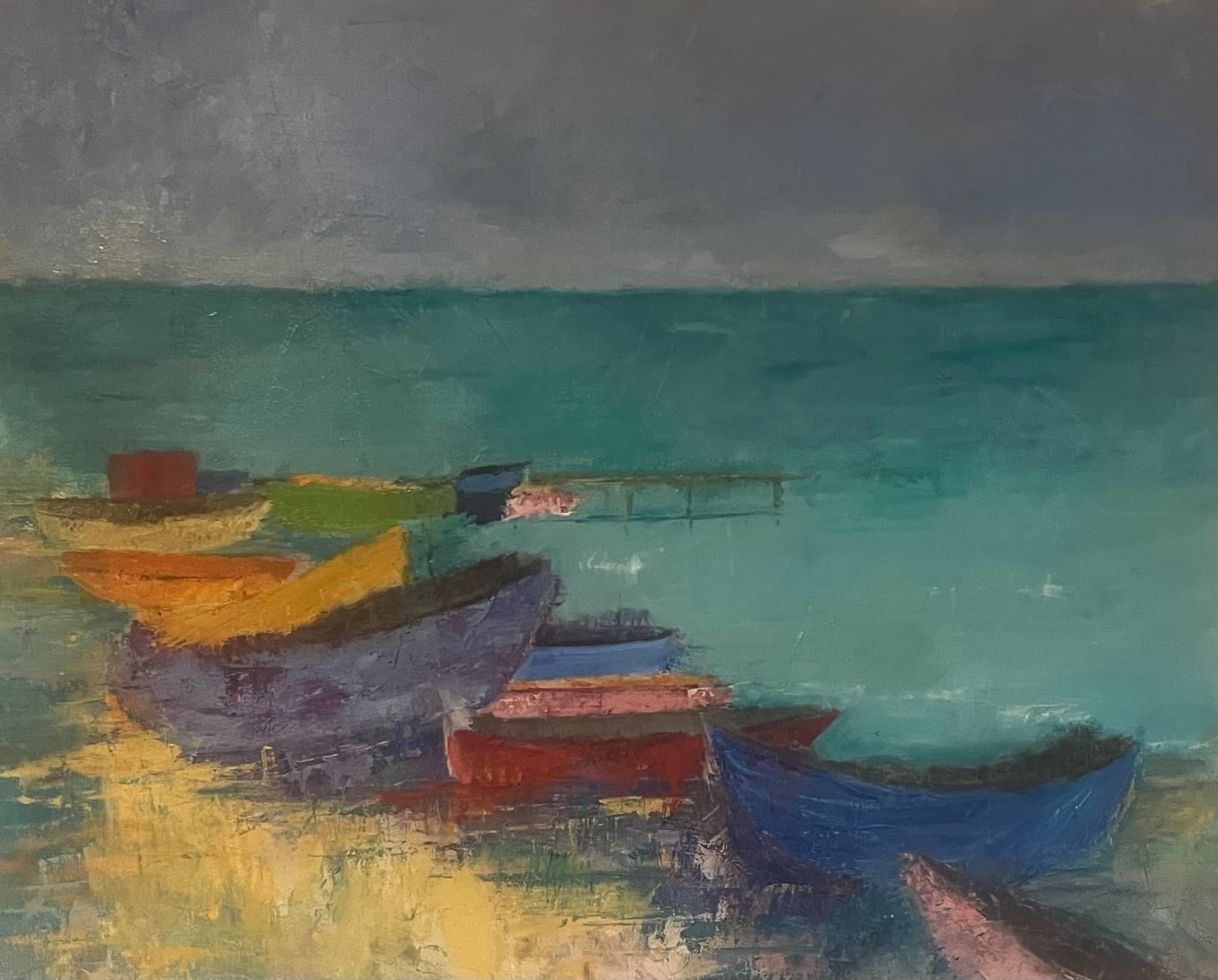 Harbor in Teal Light