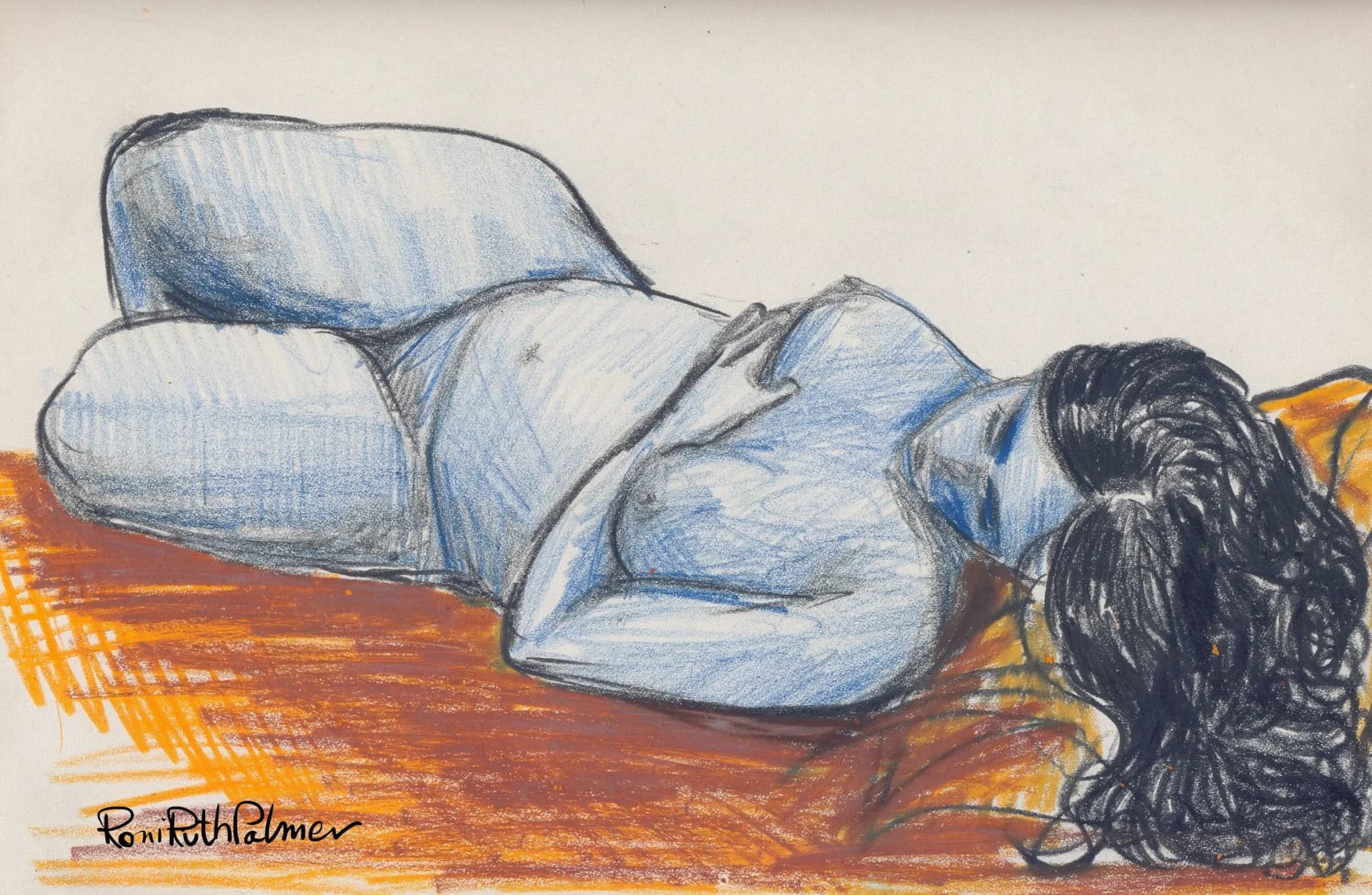 Reclining Blue Figure