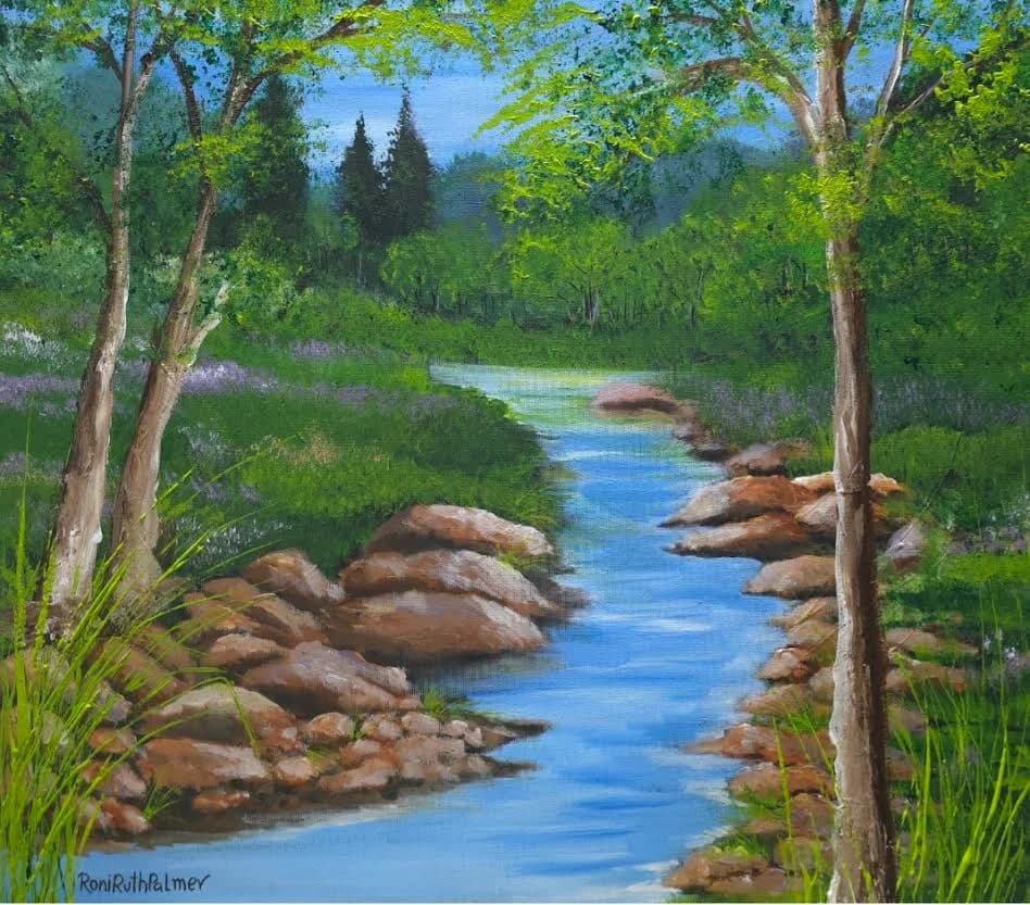 The violets are blooming.