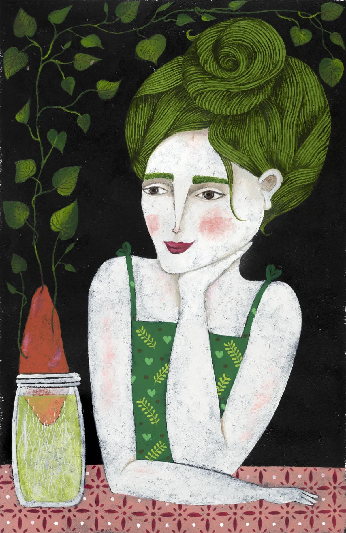 Green Hair Portrait