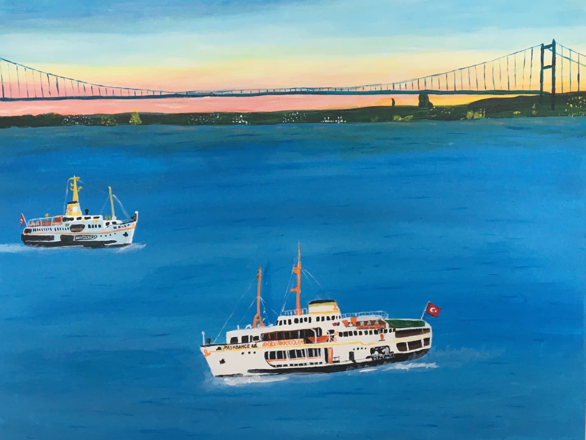 Ferries at Dusk