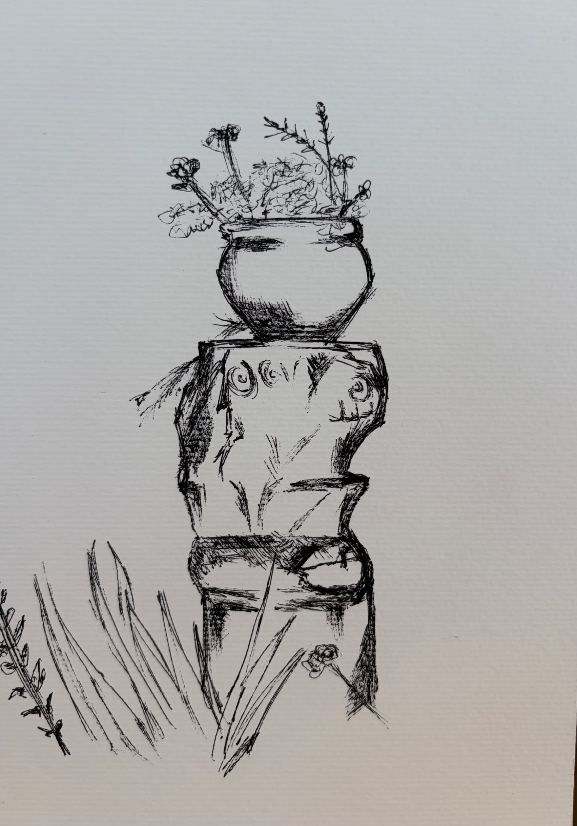 Chair with Wild Stems