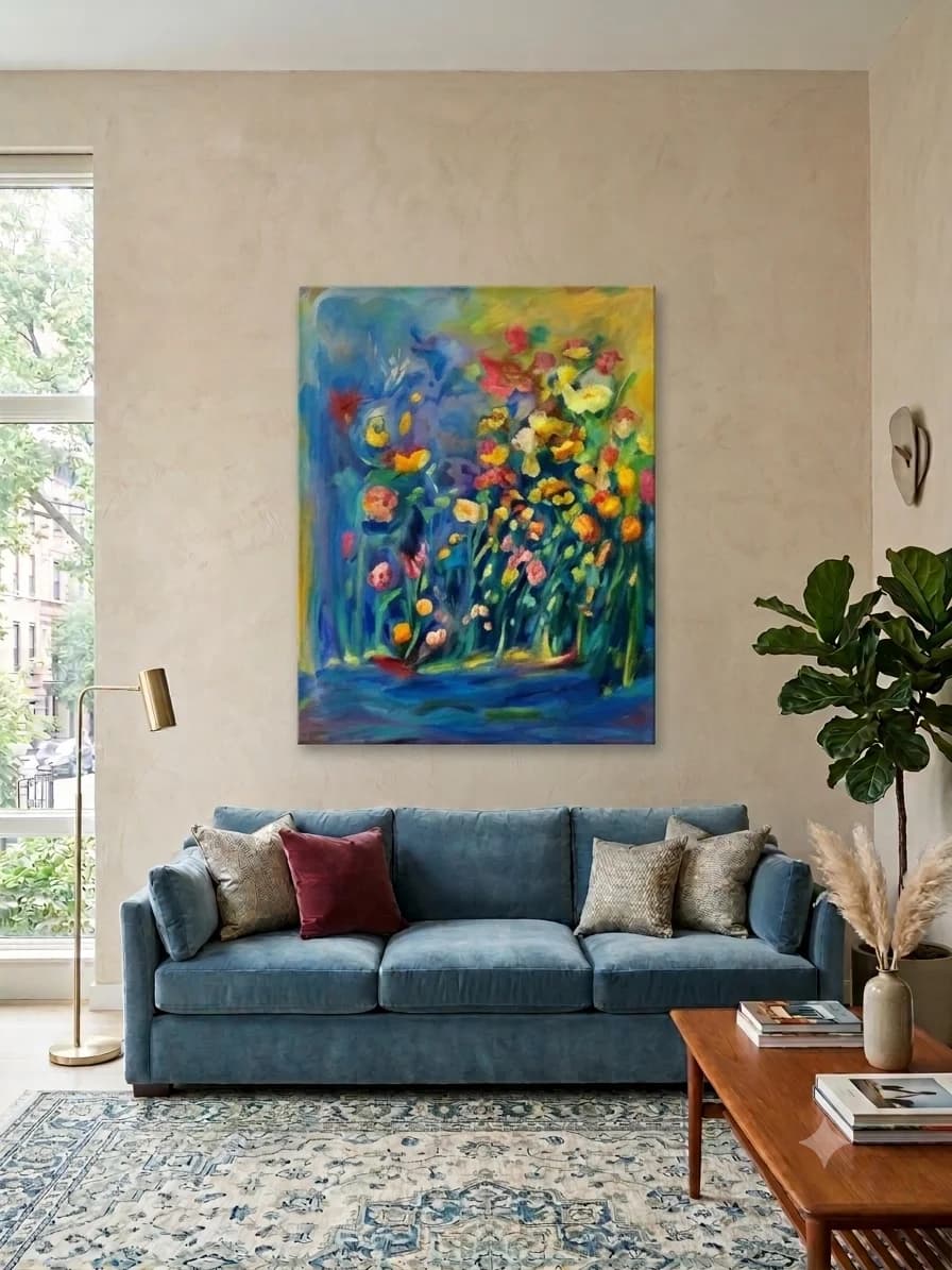 "Tapestry of Ochre & Blue" 4