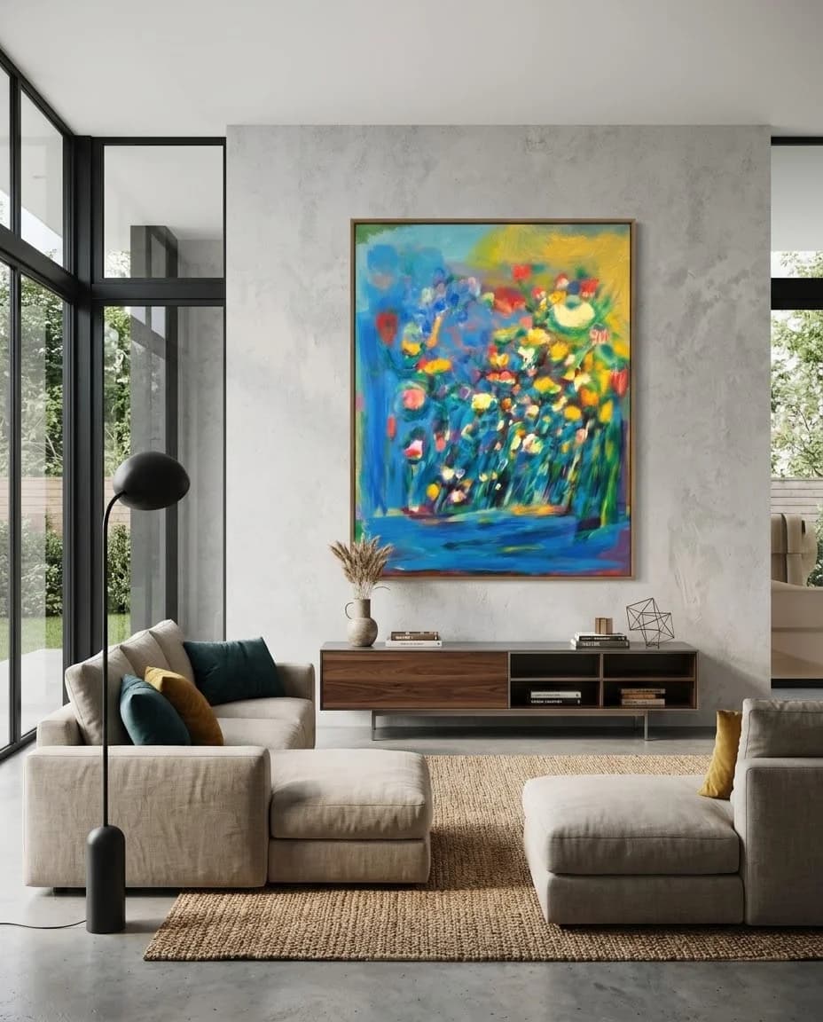 "Tapestry of Ochre & Blue" 5