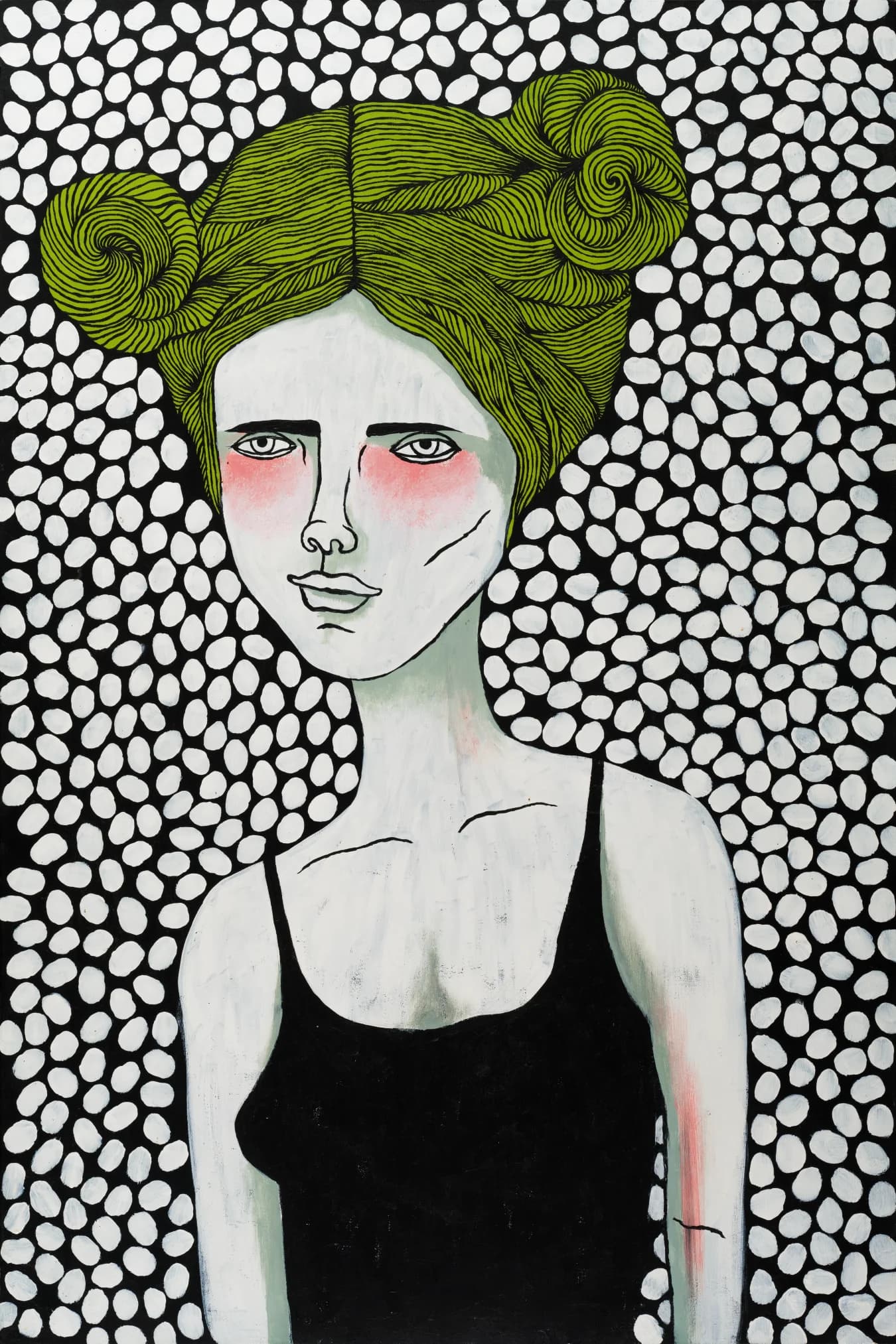 Green hair Portrait