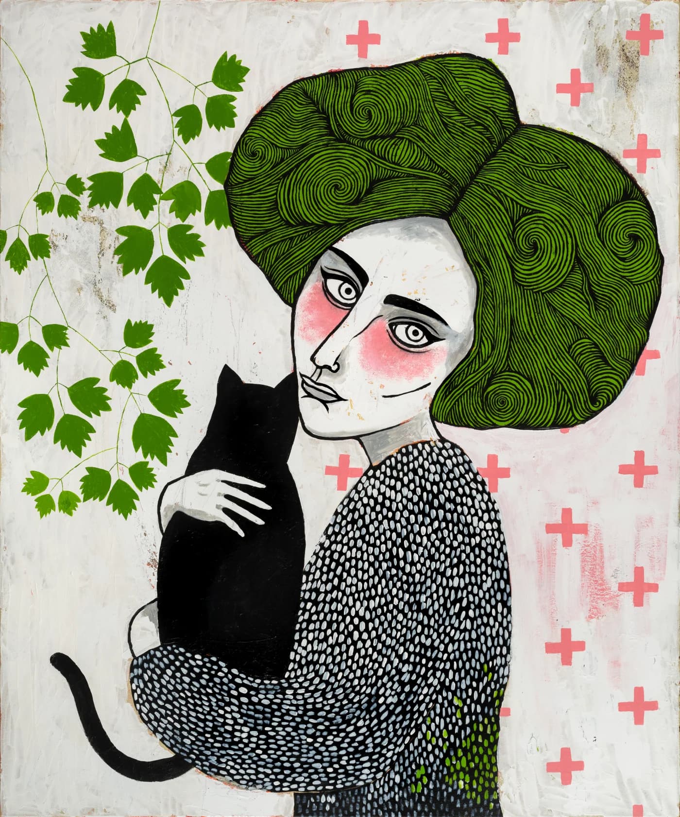 Woman with Black Cat