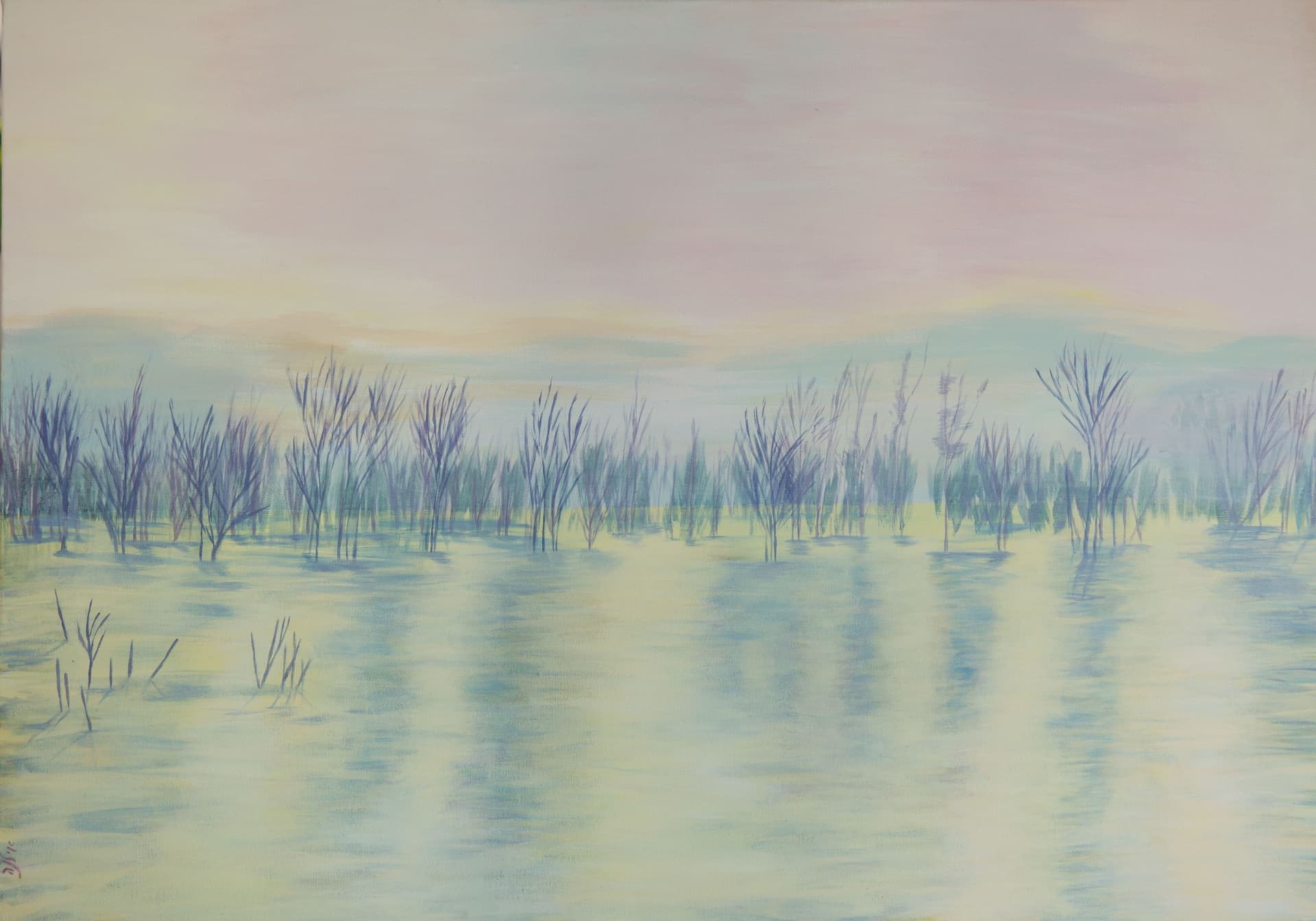 Lake Hula at sunrise