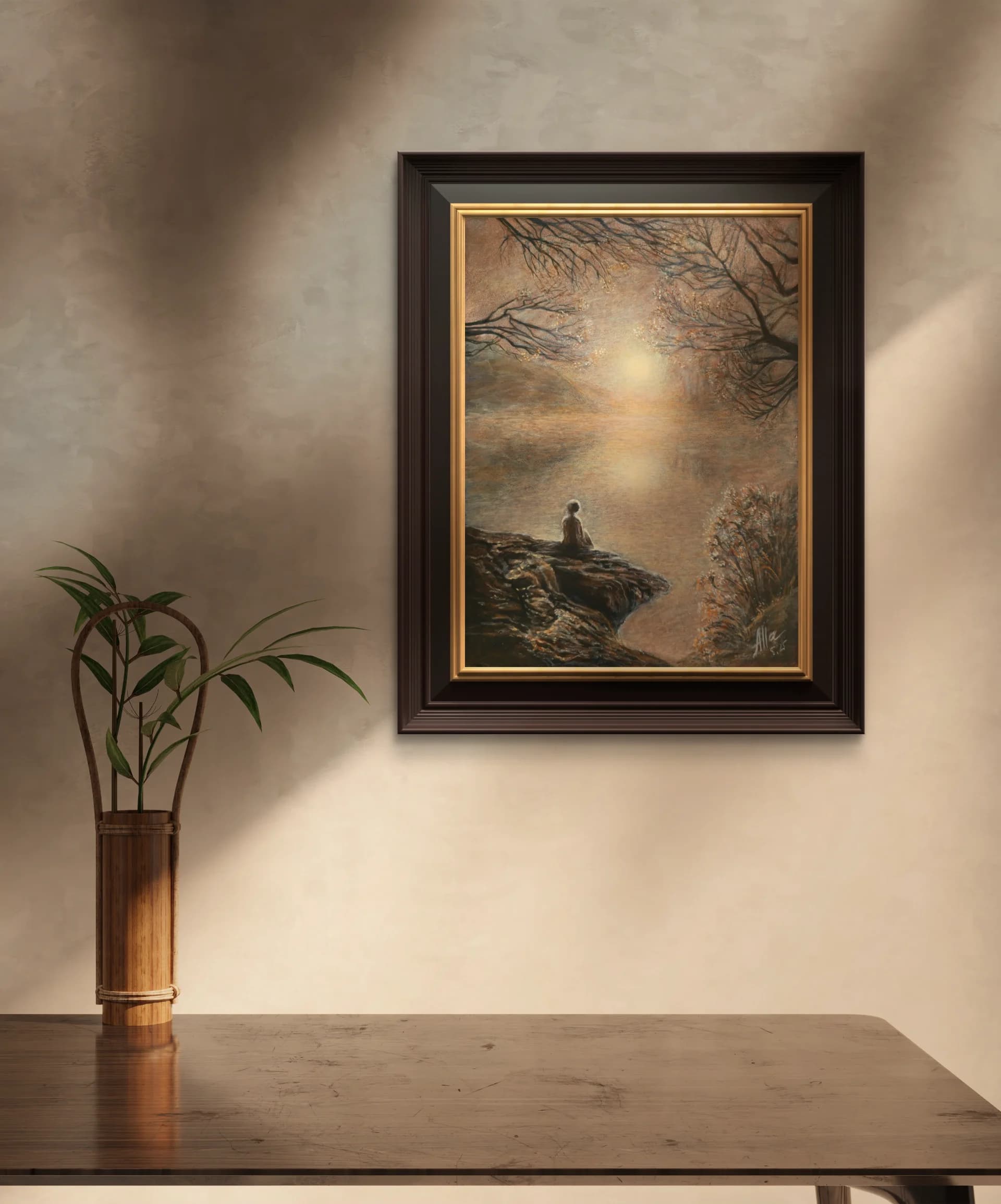 Watching the Sunrise – Romantic Symbolist Landscape 2