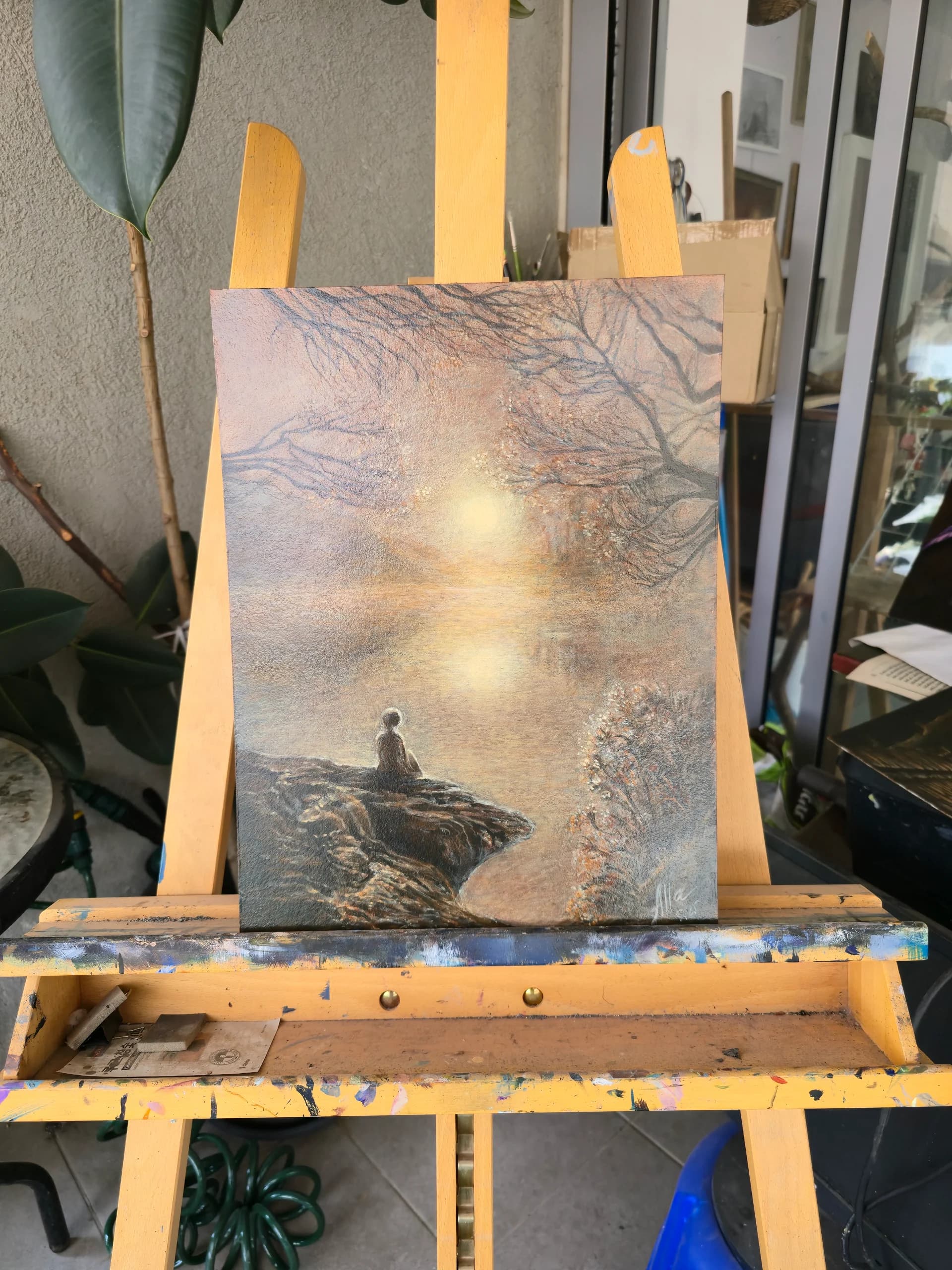 Watching the Sunrise – Romantic Symbolist Landscape 3