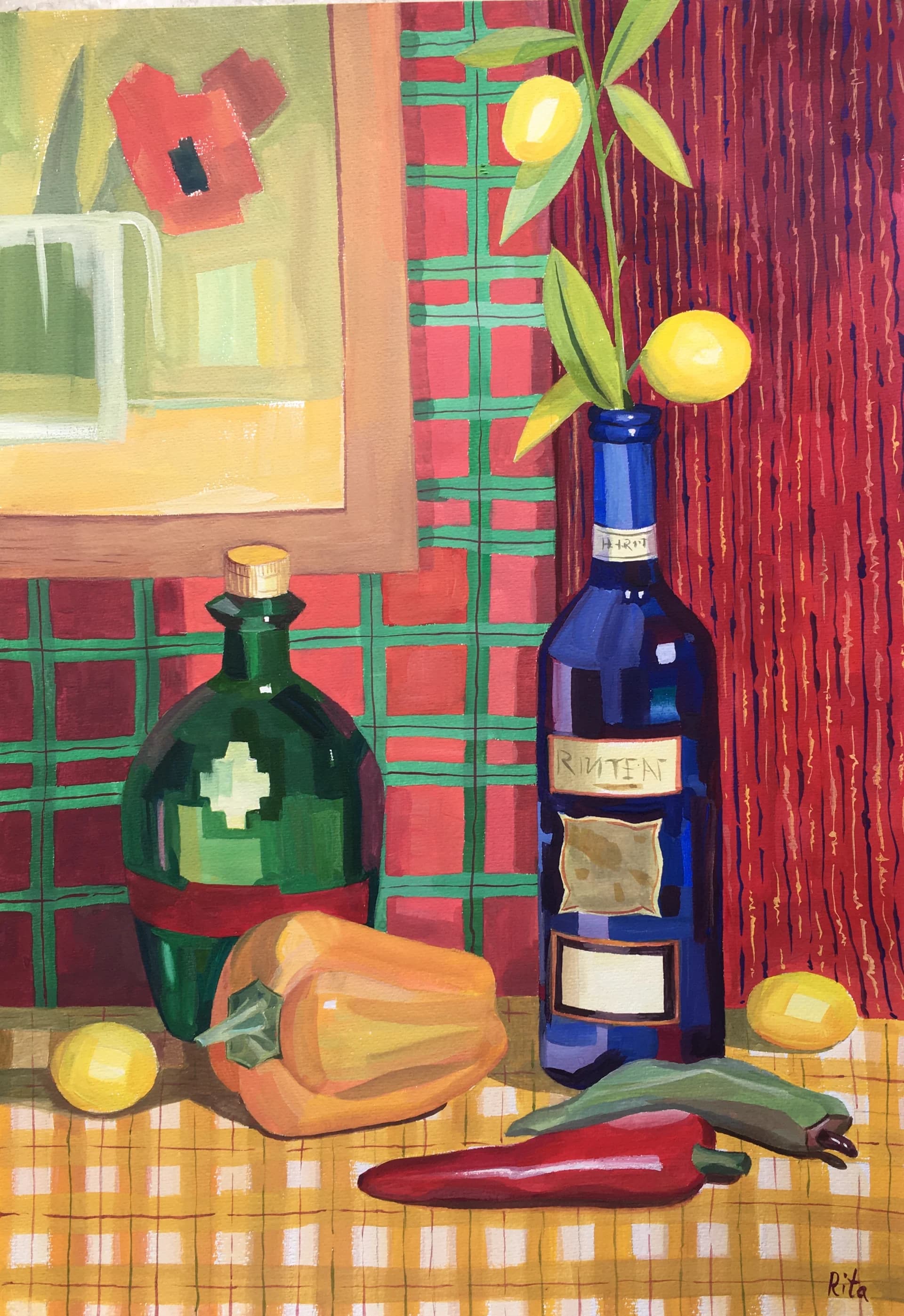 Bottles and Peppers