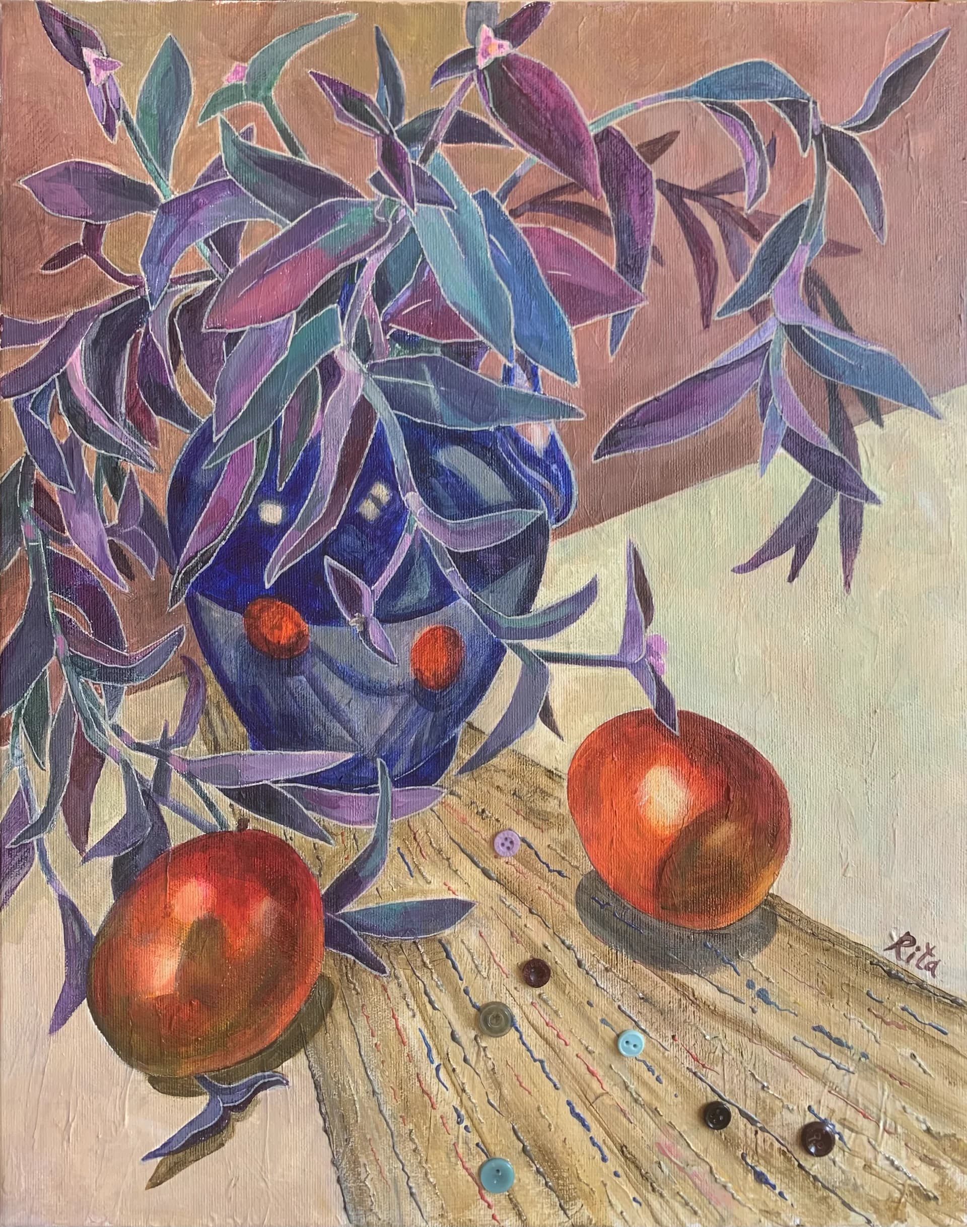 Purple bouquet and mango