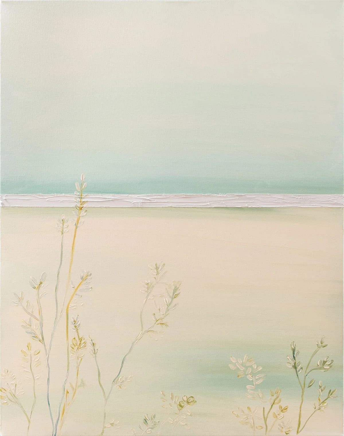A pair of minimalist landscapes in greenery