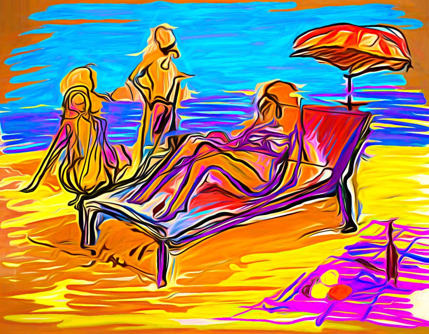 Summer. On the beach