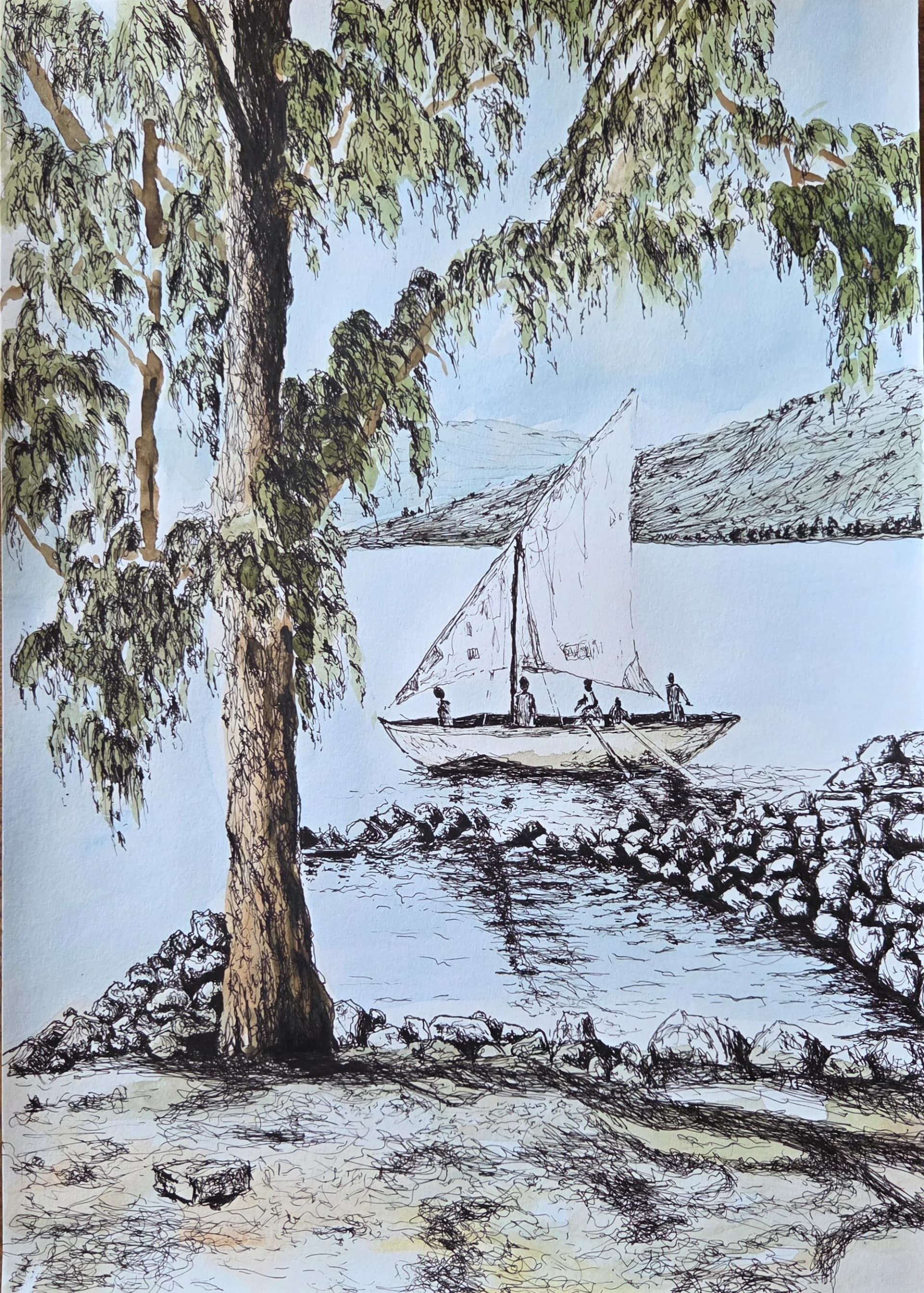 harbor in Capernaum 1920