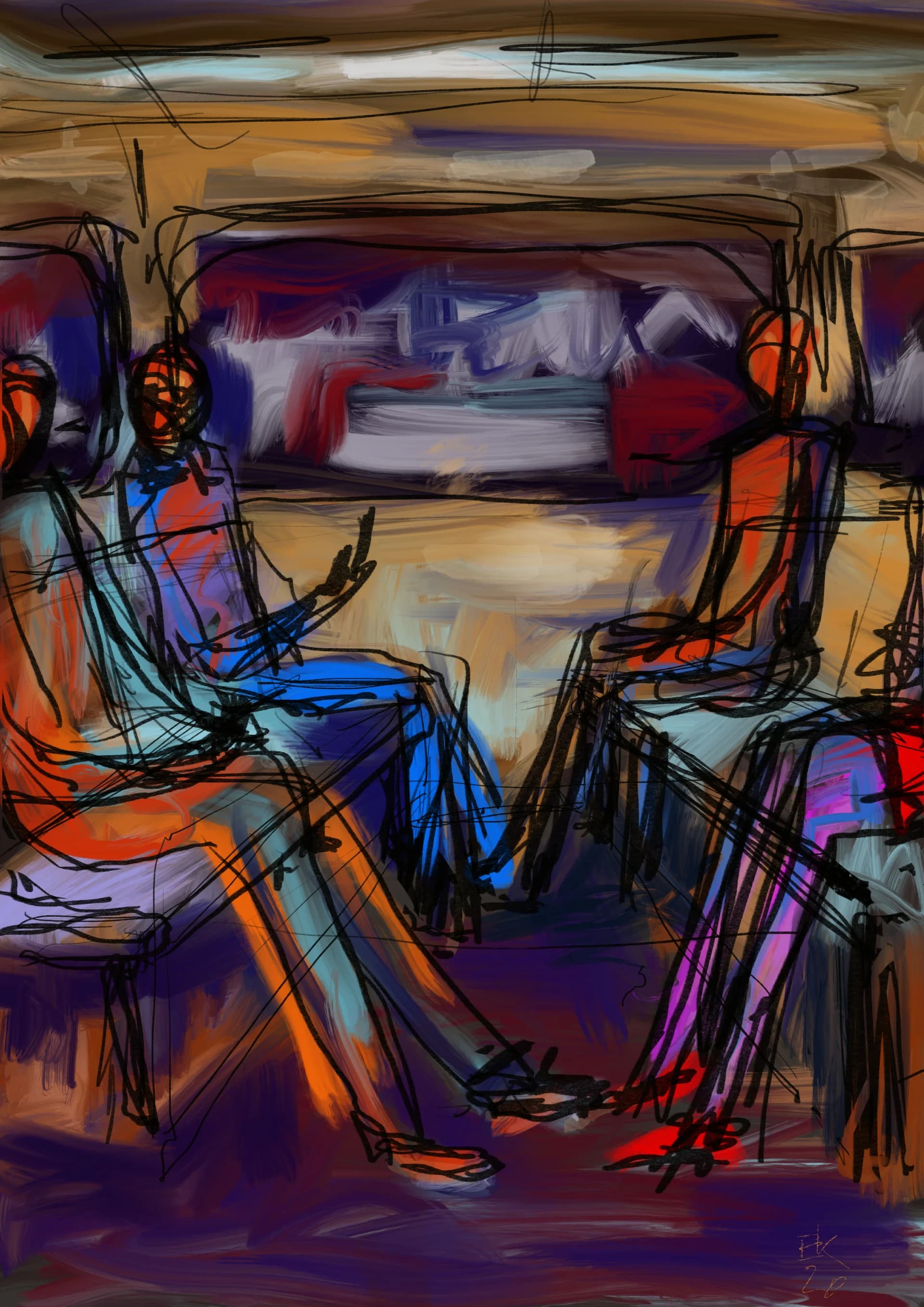 In the bus