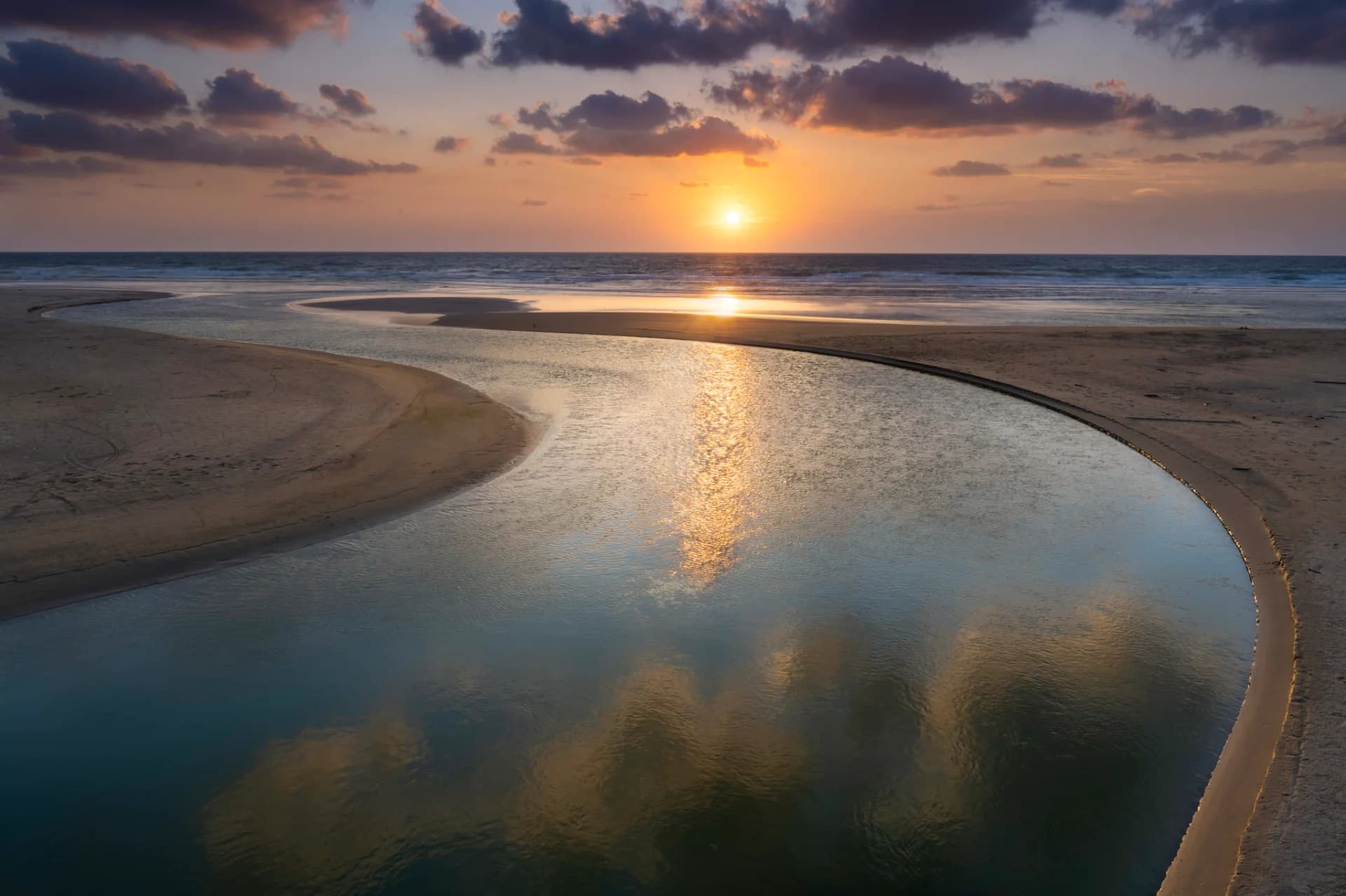 הירקון בשקיעה