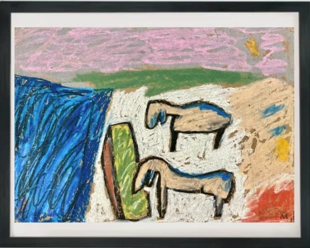 Sheep in a field. Kadishman Menashe