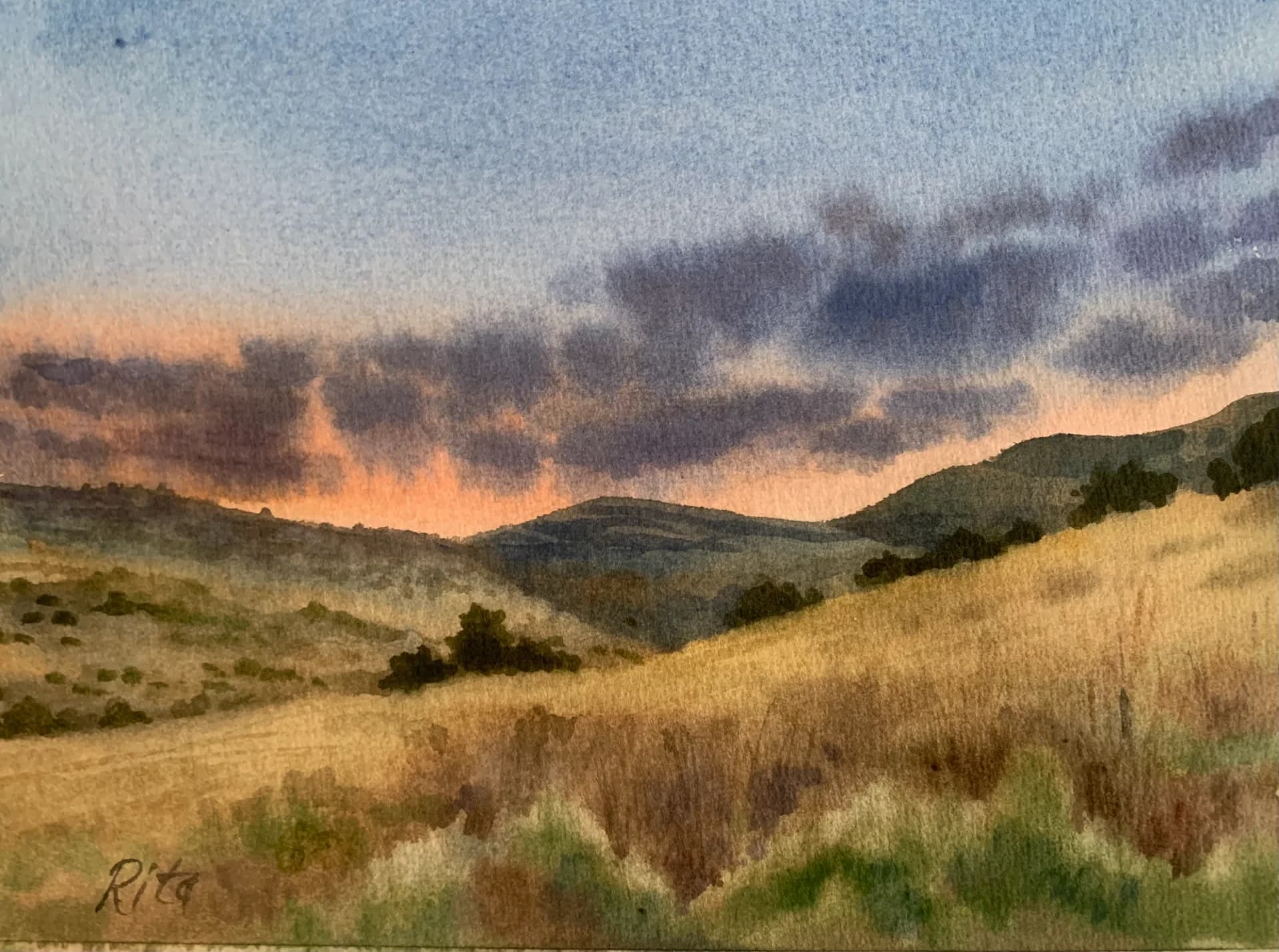 Sunset in the hills