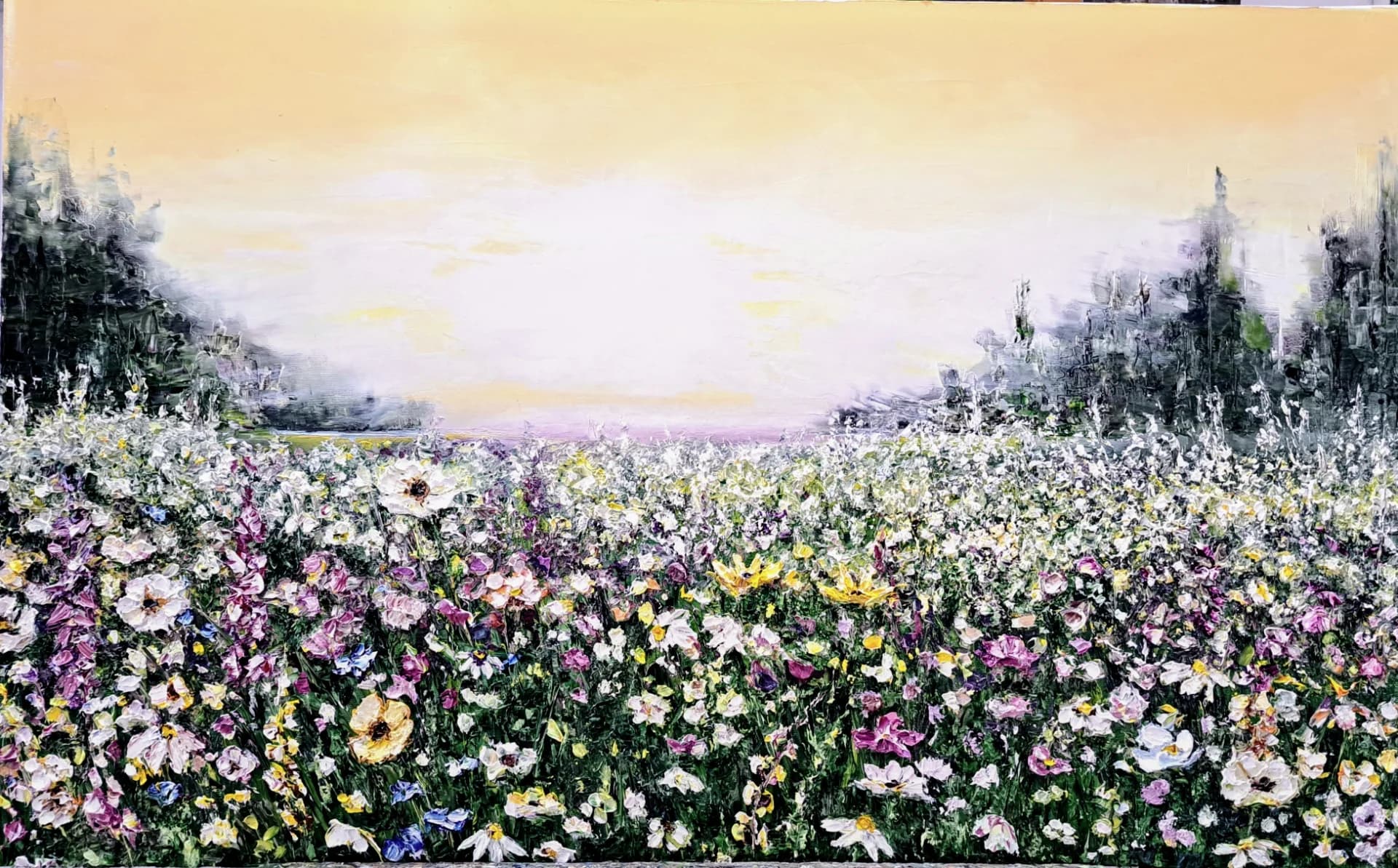 Flowerfield at sunrise 4
