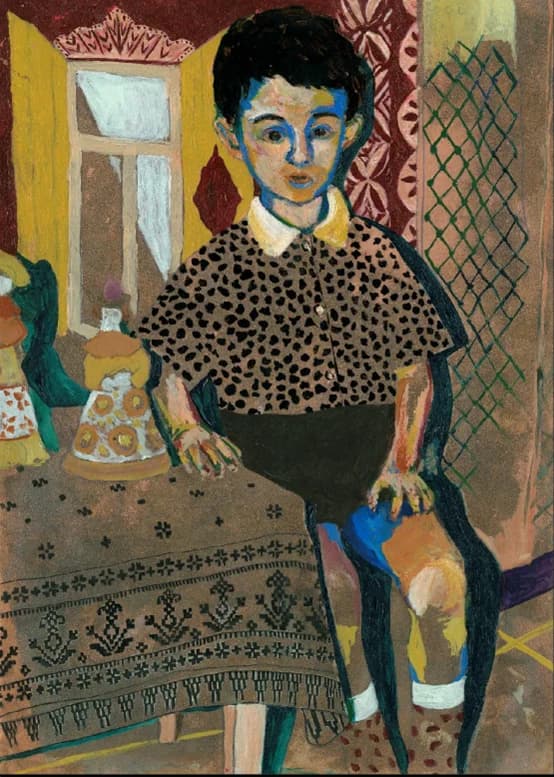 ילד רוסי עם סנדלים וגרביים