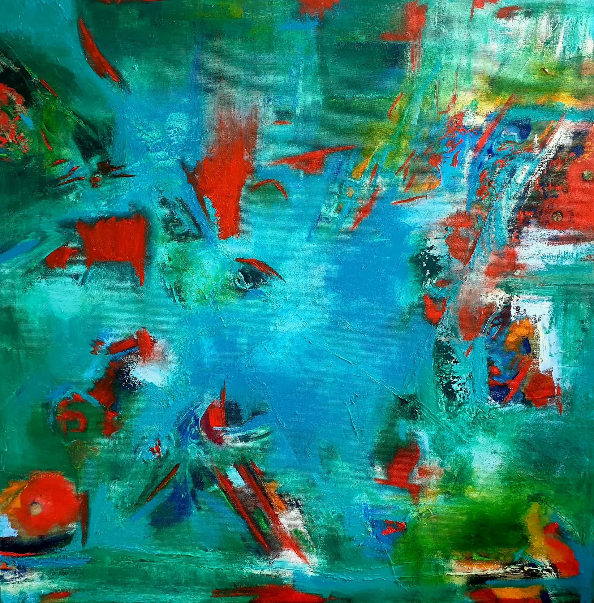 Flashes in blue