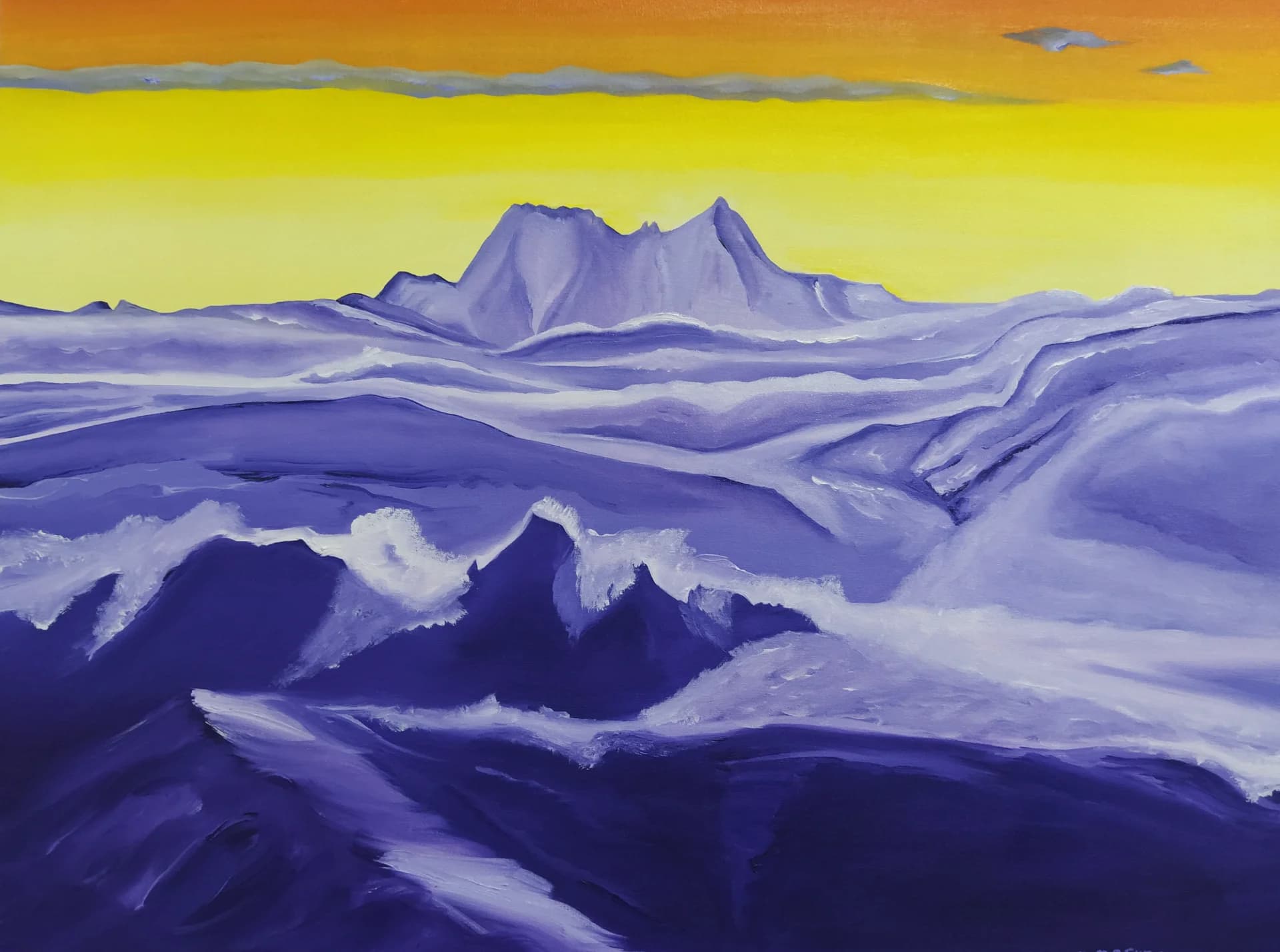 Mountain in the clouds