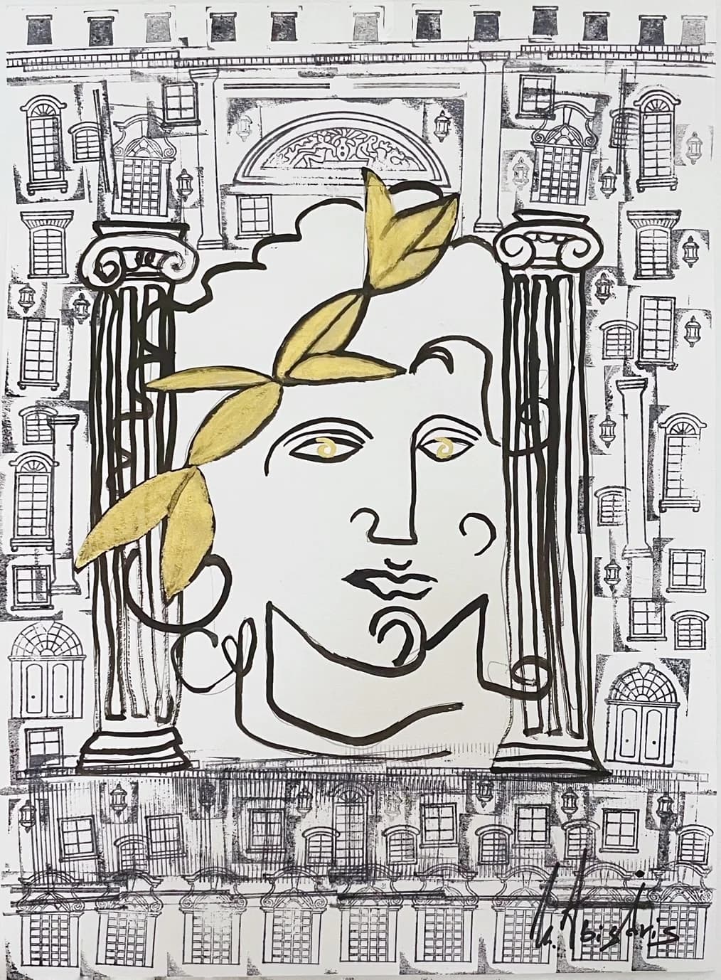 הדיוקן והעמודים (מיתולוגיה על חזית קלאסית)