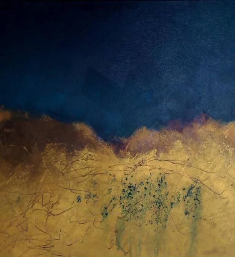 Night desert landscape