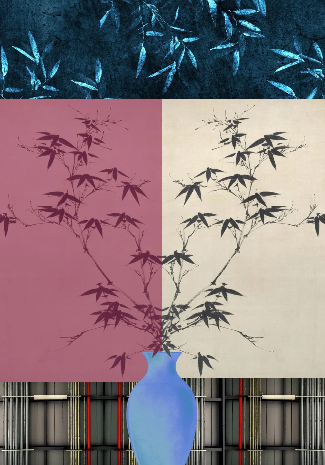 Layered Silence โ Digital Collage