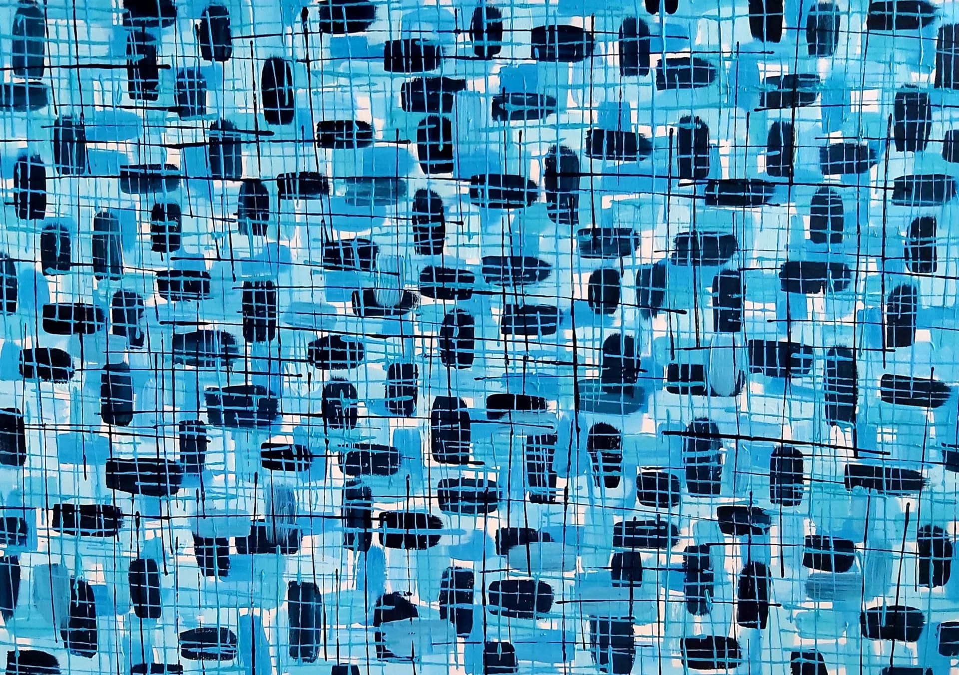 Sky Grid in Blue