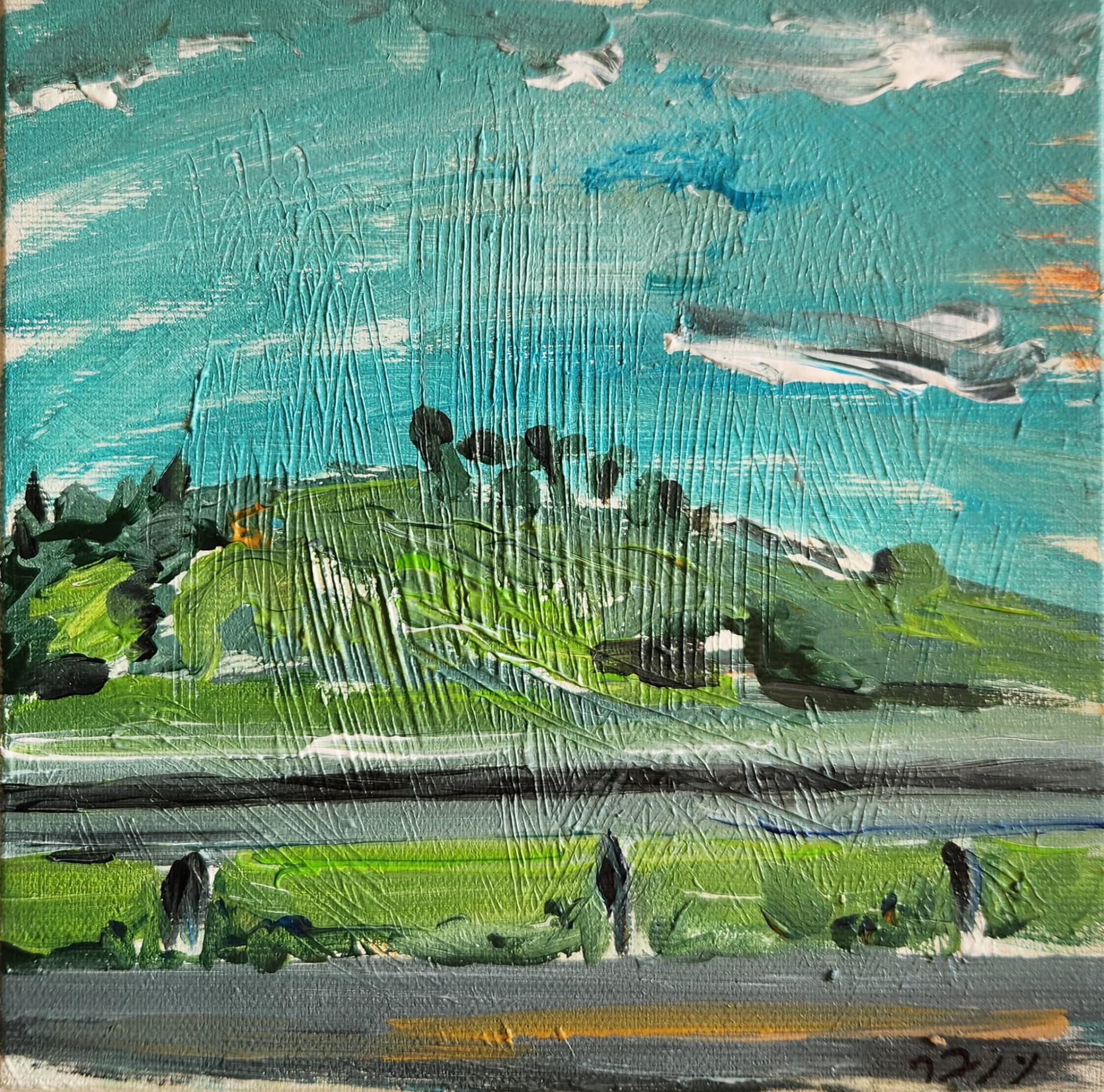 on the road again - green