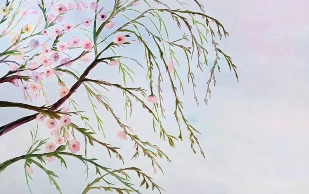 Almond Blossom in Spring Light