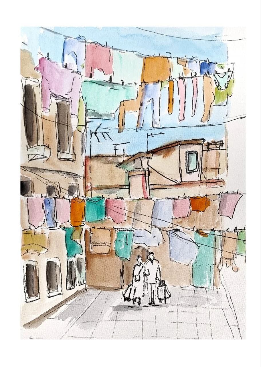 Laundry Lines in the Courtyard