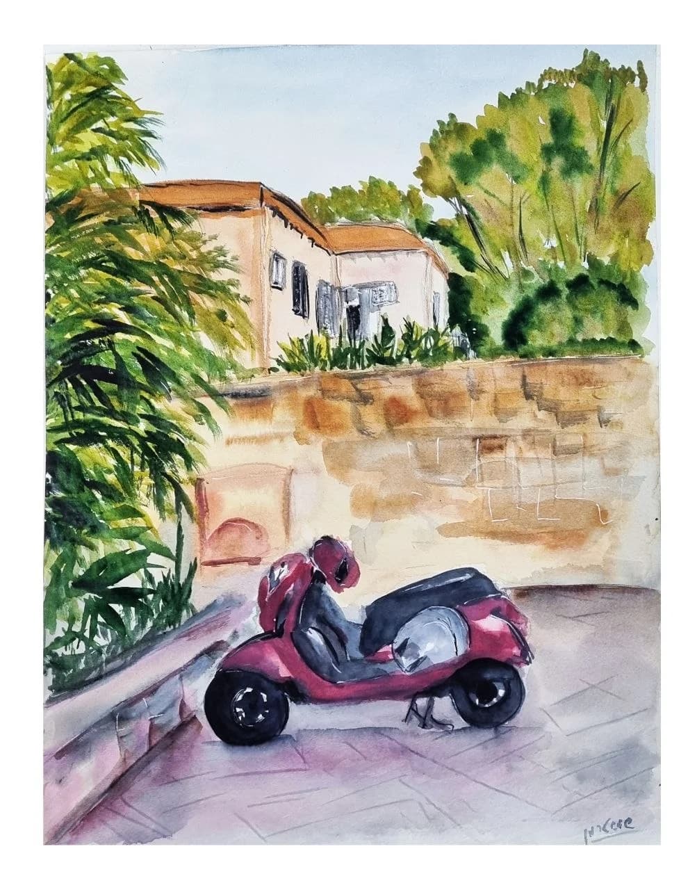 Red Scooter Courtyard