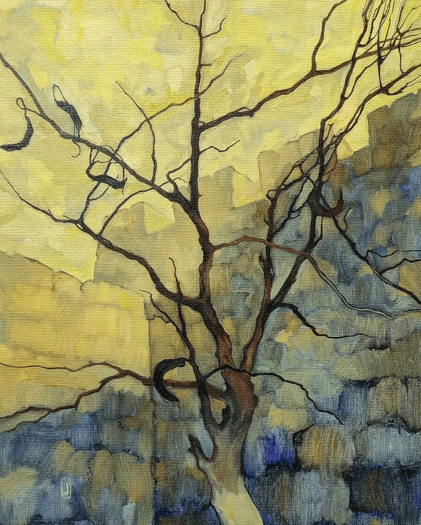 Carob tree near the walls of Old City