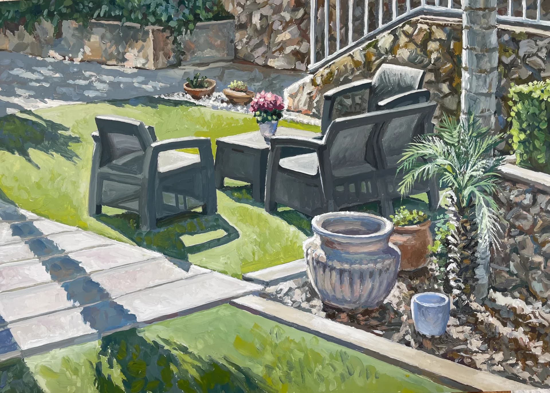 Front yard. Light and shadows