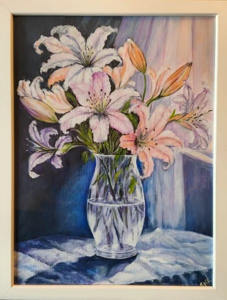 Lilies in Blue Light