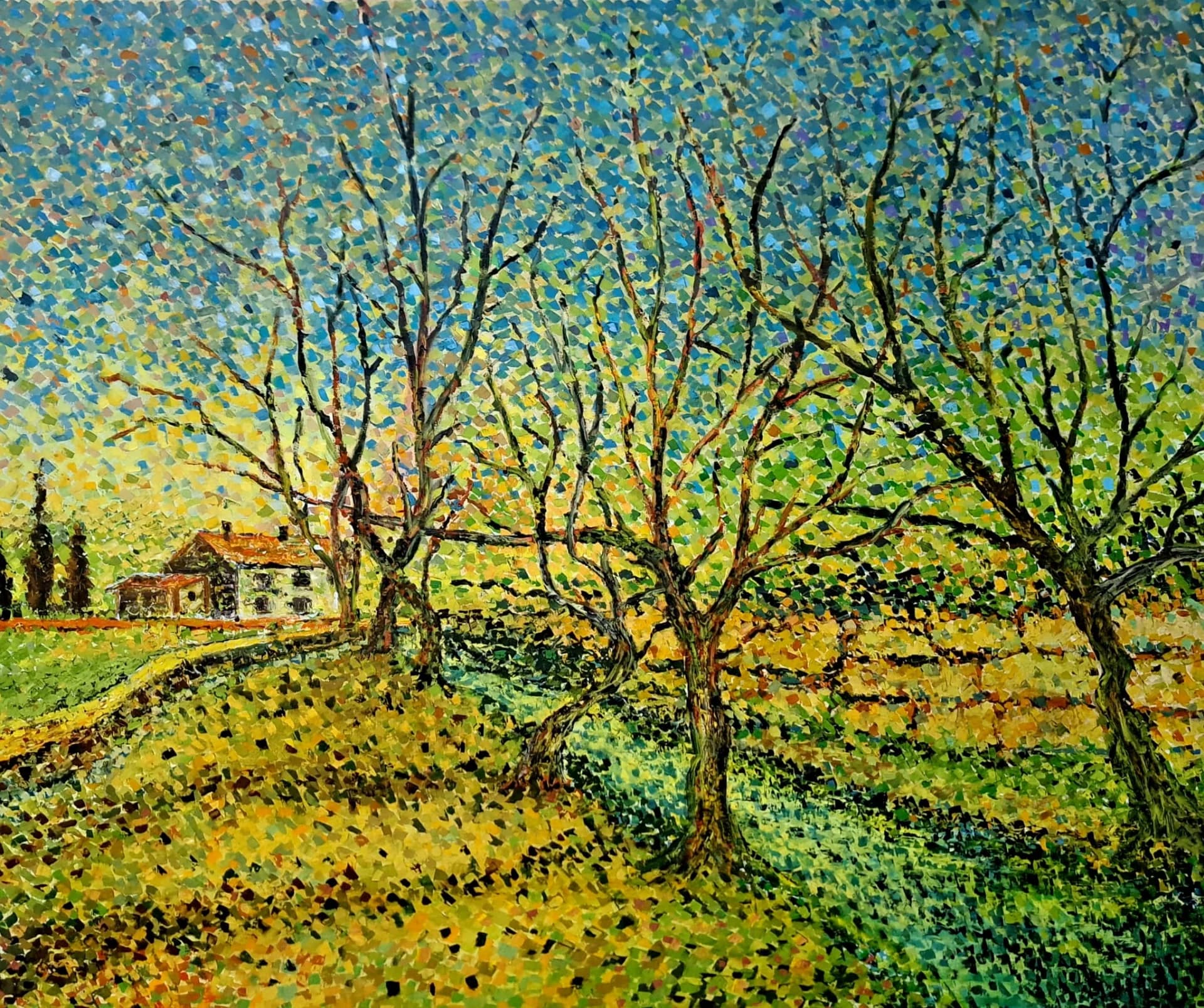 Orchard in Blue Light