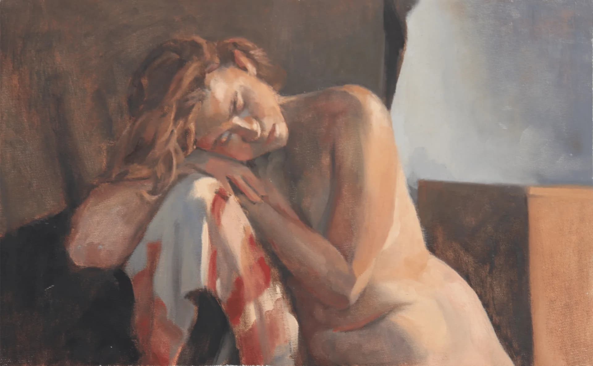 Resting Figure in Ochre