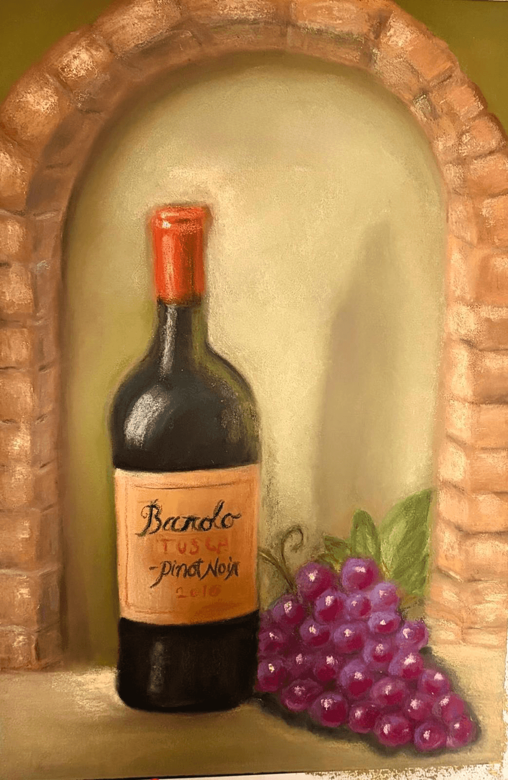 A bottle of wine in Tuscany