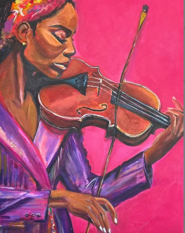 Violin in Fuchsia