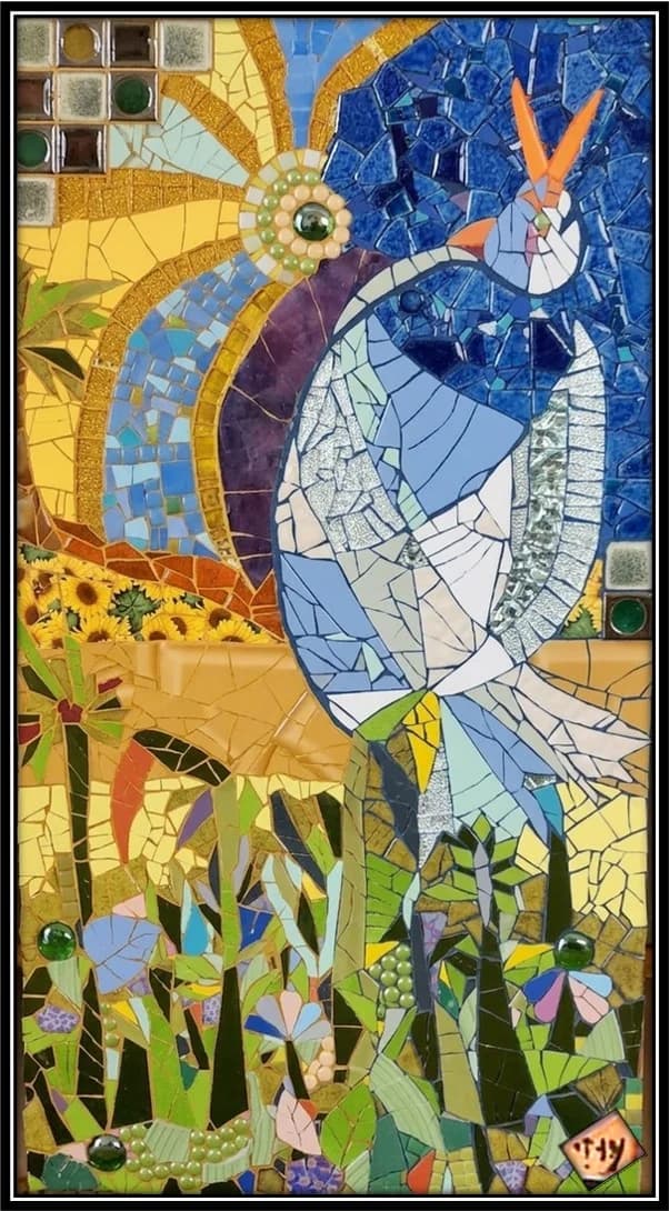 ציפור כחולה בשחר